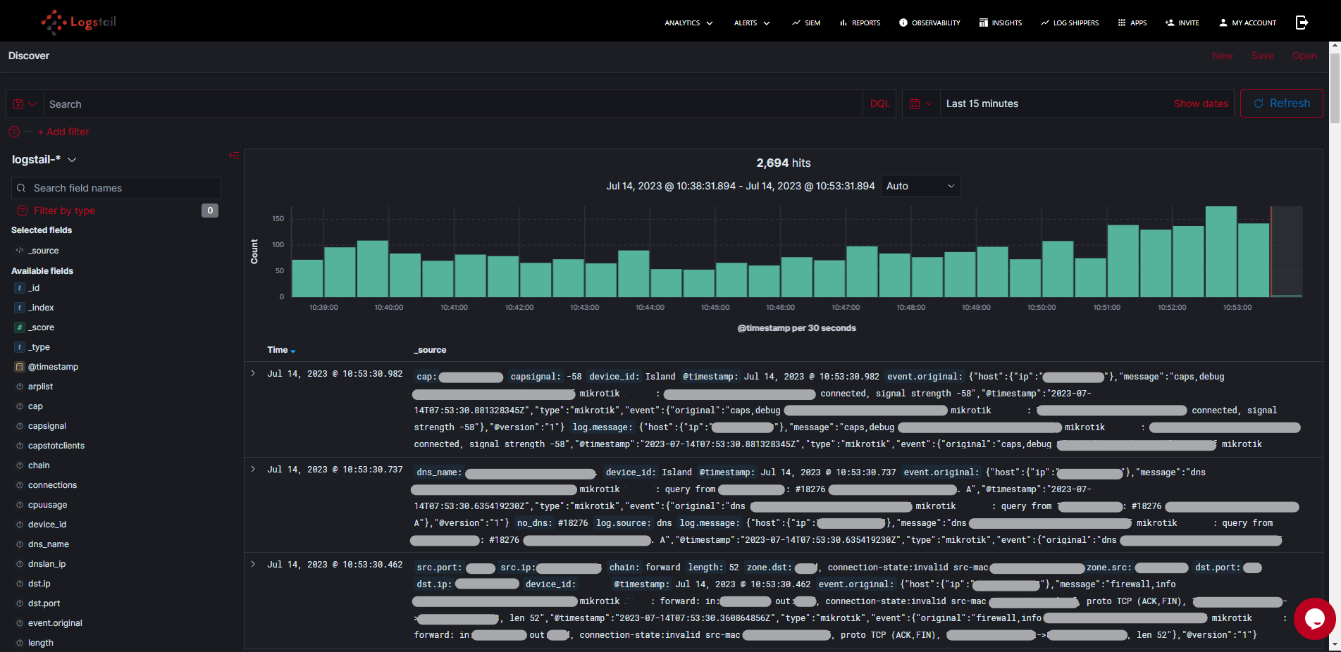 Logstail Mikrotik Monitor
