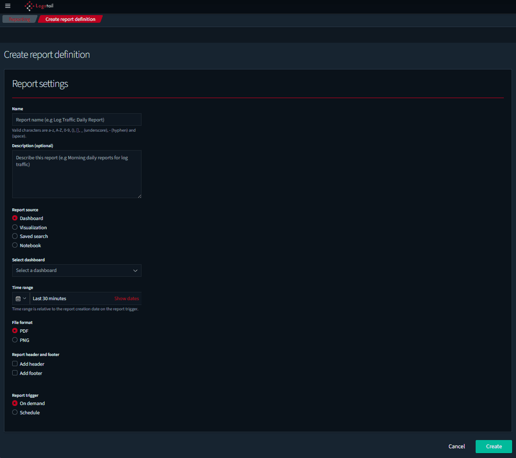 Create a report