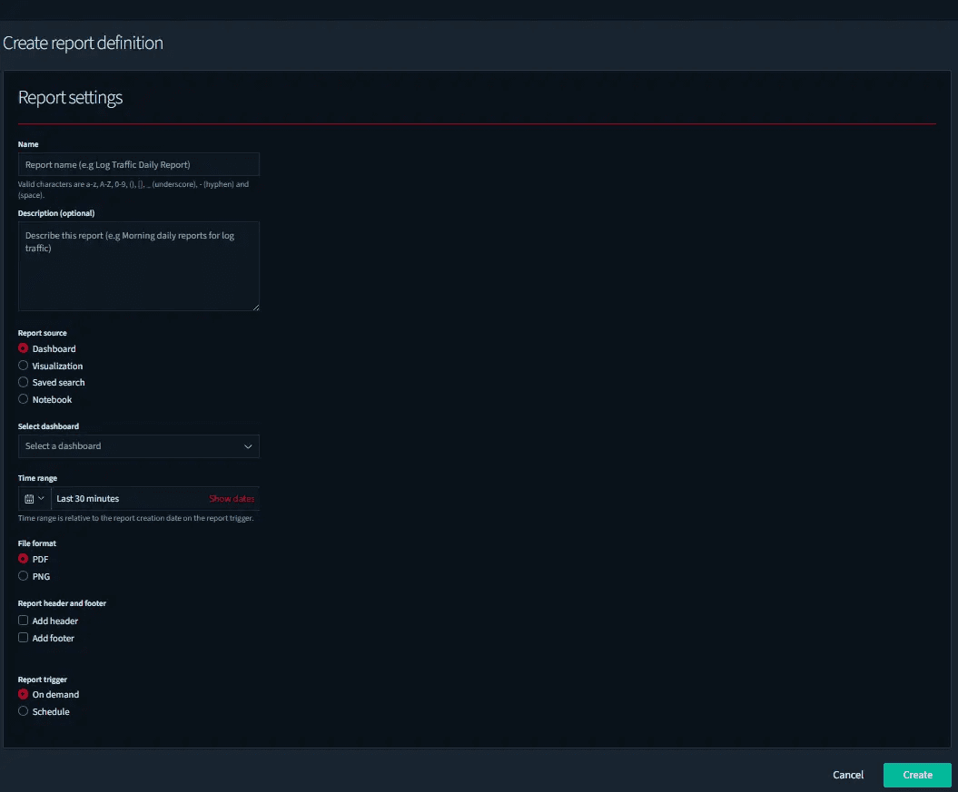 Report Definitions