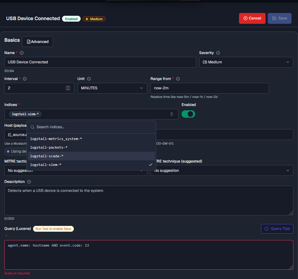 Create monitor form