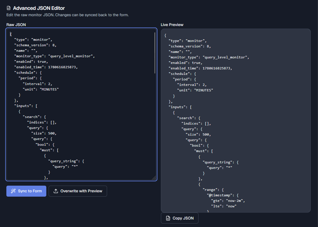 Advanced JSON editor