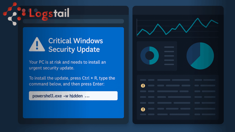 Detecting Fake Windows Update Attacks (JackFix / ClickFix) with Logstail SIEM